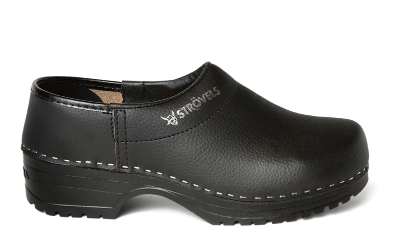 Strövels Strovels 304 Dichte Hak klomp PU zool Zwart